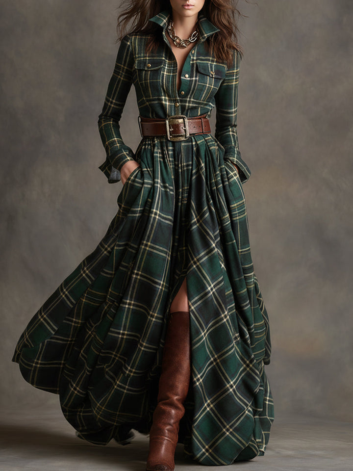 Shirt Dress with a Waist-Defining Belt