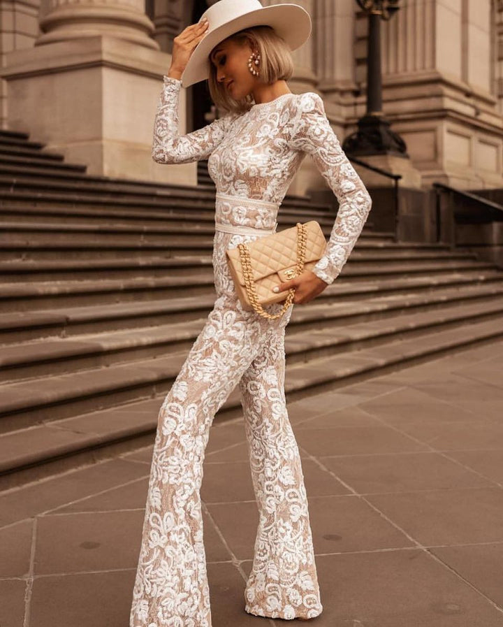 Wide-Leg Midnight Sparkle Jumpsuit for Women