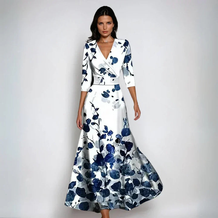 Women's Floral Print Dress with Refined Styling