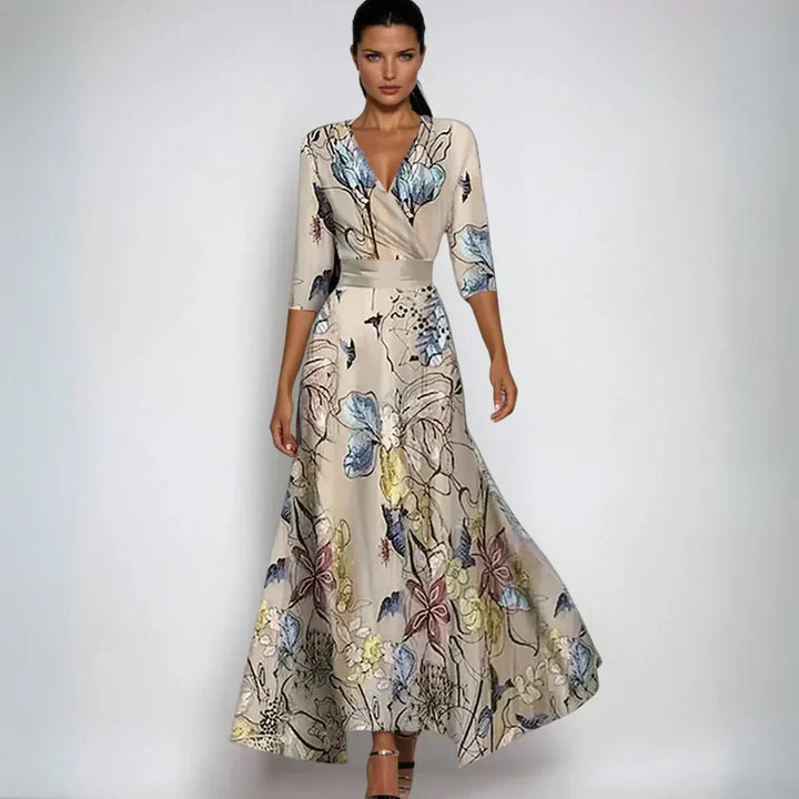 Women's Floral Print Dress with Refined Styling