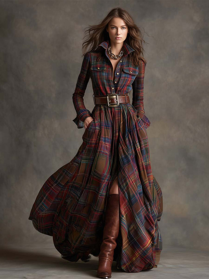 Shirt Dress with a Waist-Defining Belt