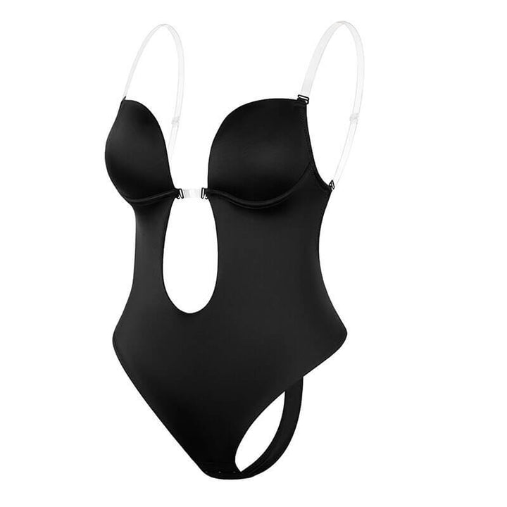 Seamless Plunge Body Shaper with Deep-V Backless Design