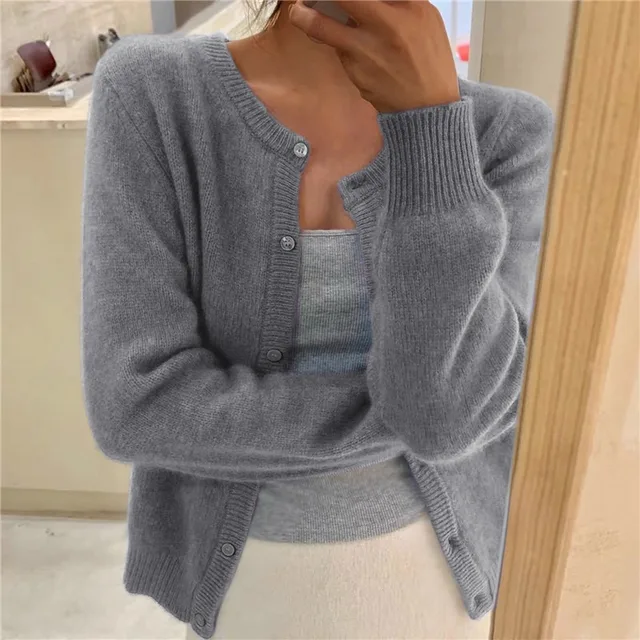 Women's Relaxed Knit Cardigan with Classic Styling