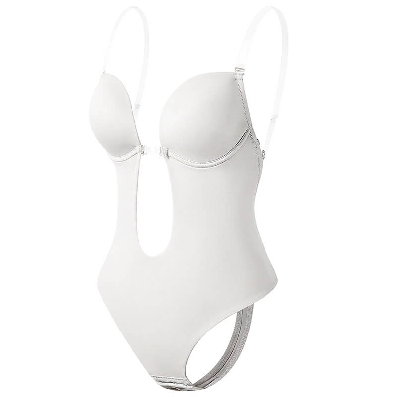 Seamless Plunge Body Shaper with Deep-V Backless Design