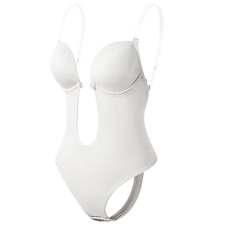 Seamless Plunge Body Shaper with Deep-V Backless Design