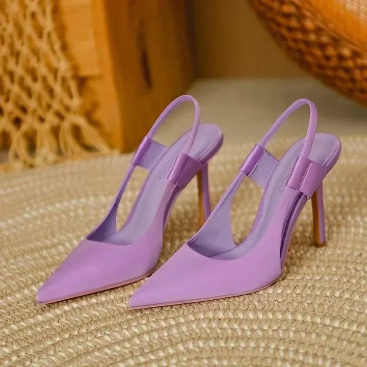 Refined Pointed-Toe Slingback Pumps