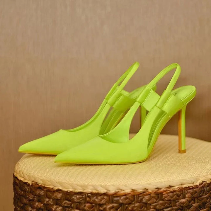 Refined Pointed-Toe Slingback Pumps
