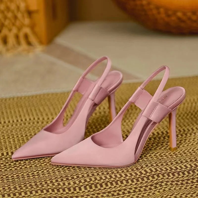 Refined Pointed-Toe Slingback Pumps