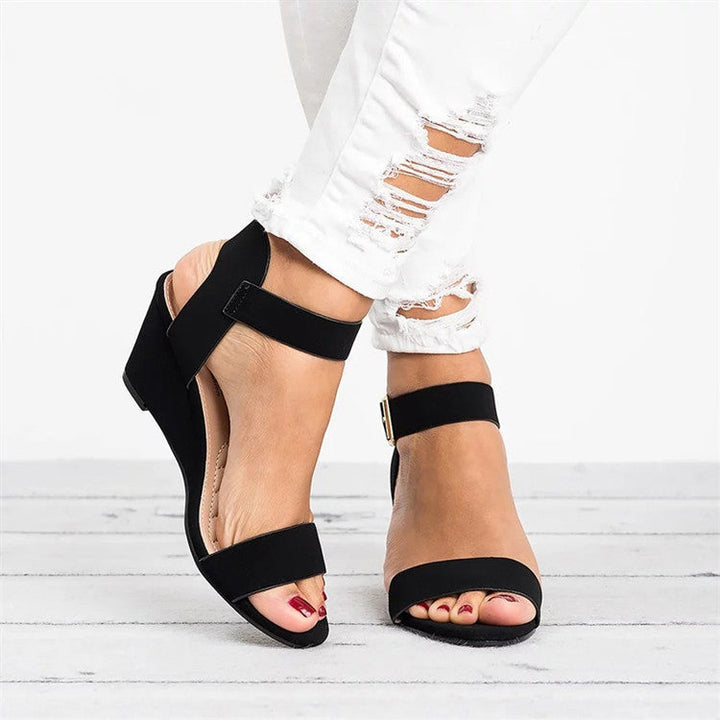 Women's Wedge Sandals with a Secure Ankle Strap