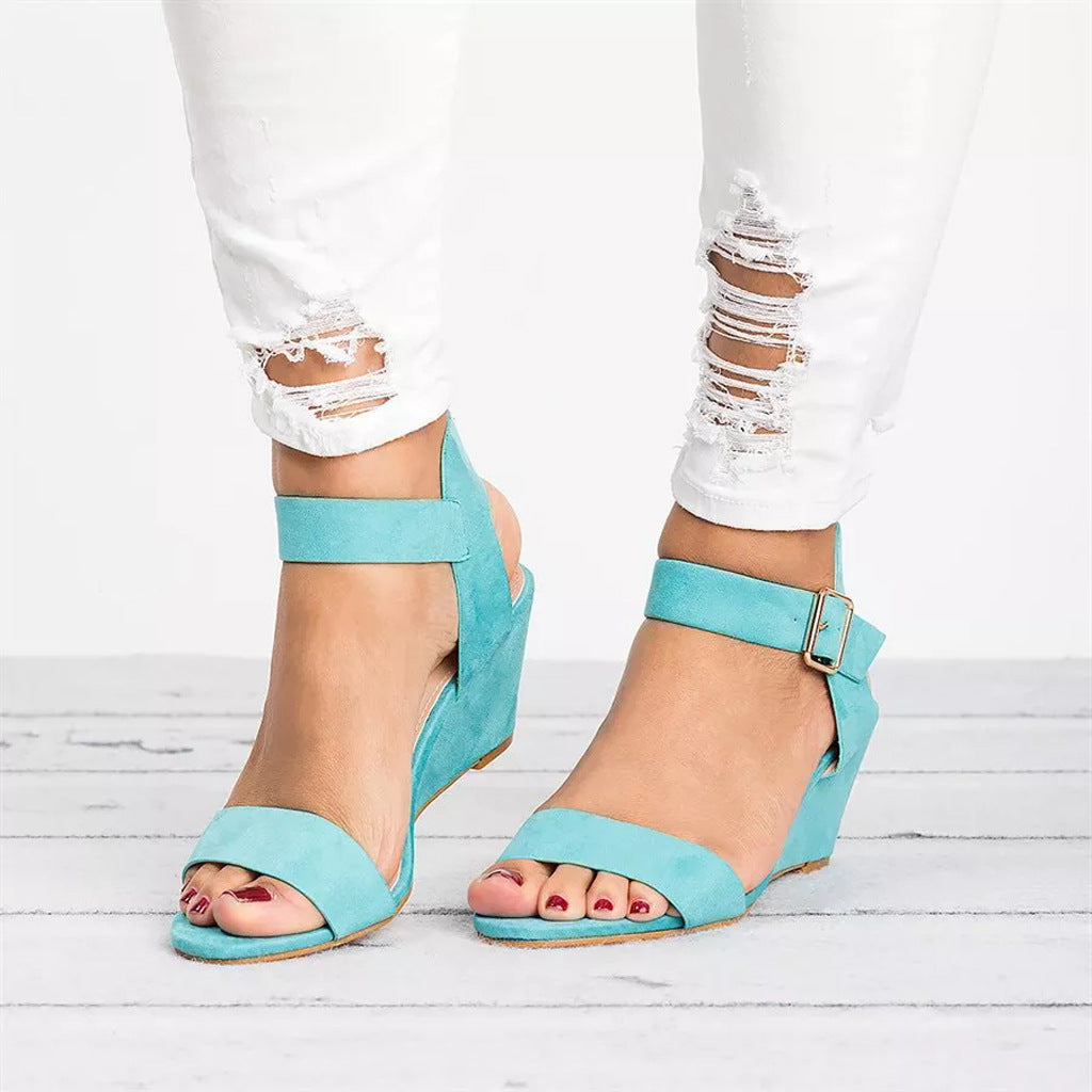 Women's Wedge Sandals with a Secure Ankle Strap