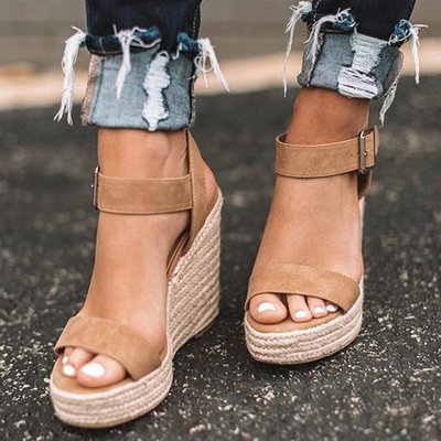 Women's Spring Wedge Sandals with Open Toe
