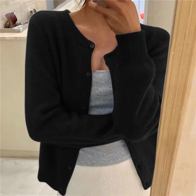 Women's Relaxed Knit Cardigan with Classic Styling