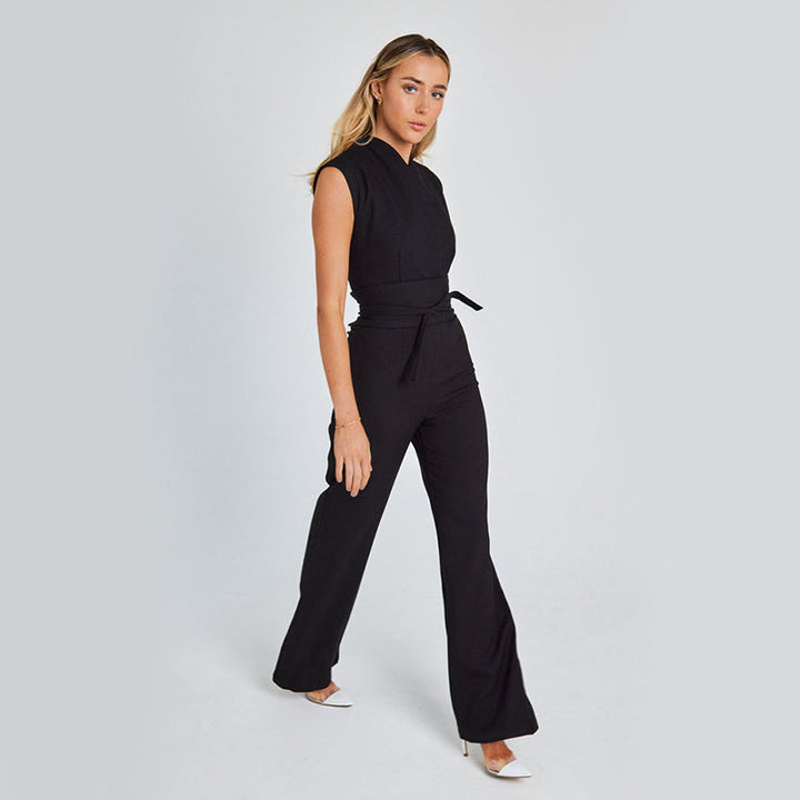 Women's Sleeveless Wide-Leg Formal Party Jumpsuit