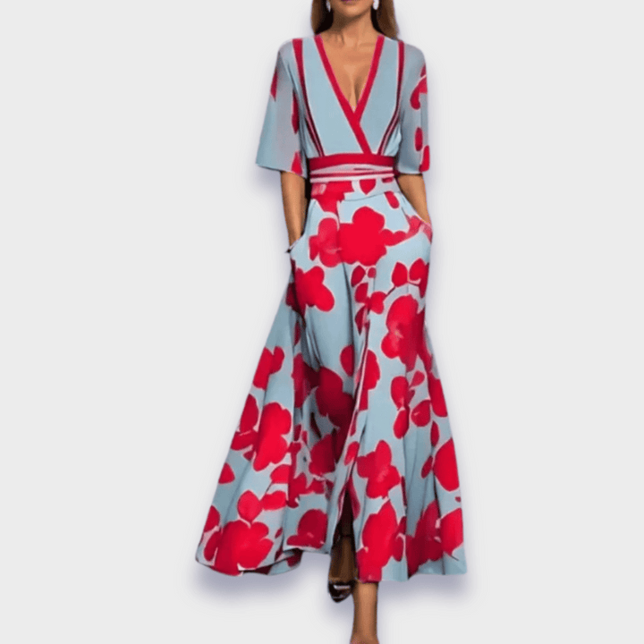 Women's Floral Print Dress with Refined Styling