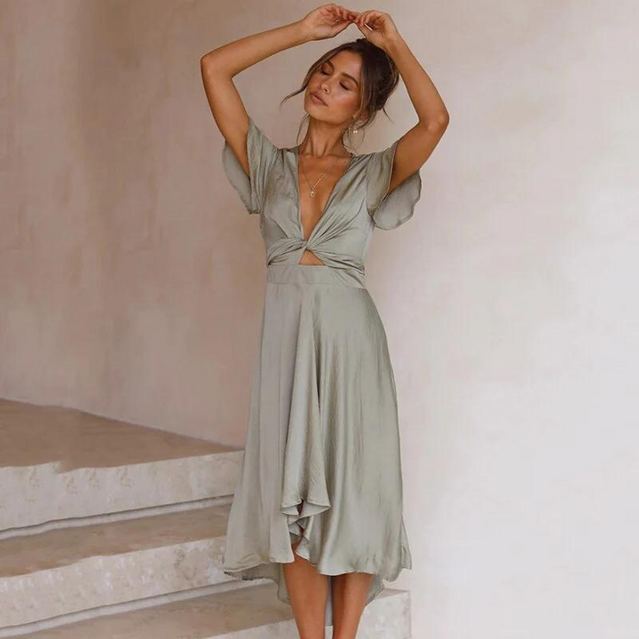Women's Loose Fit Casual Flowy Summer Midi Dress