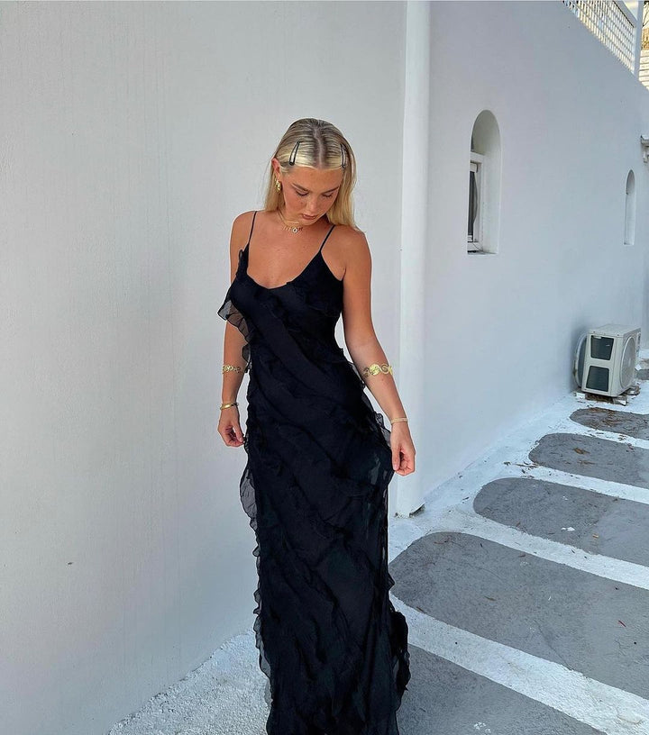 Romantic Maxi Dress with Tiered Ruffles
