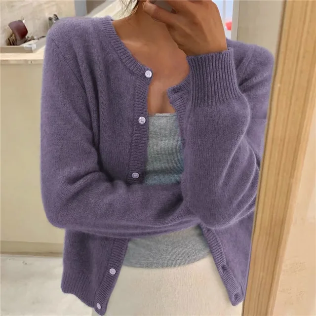 Women's Relaxed Knit Cardigan with Classic Styling