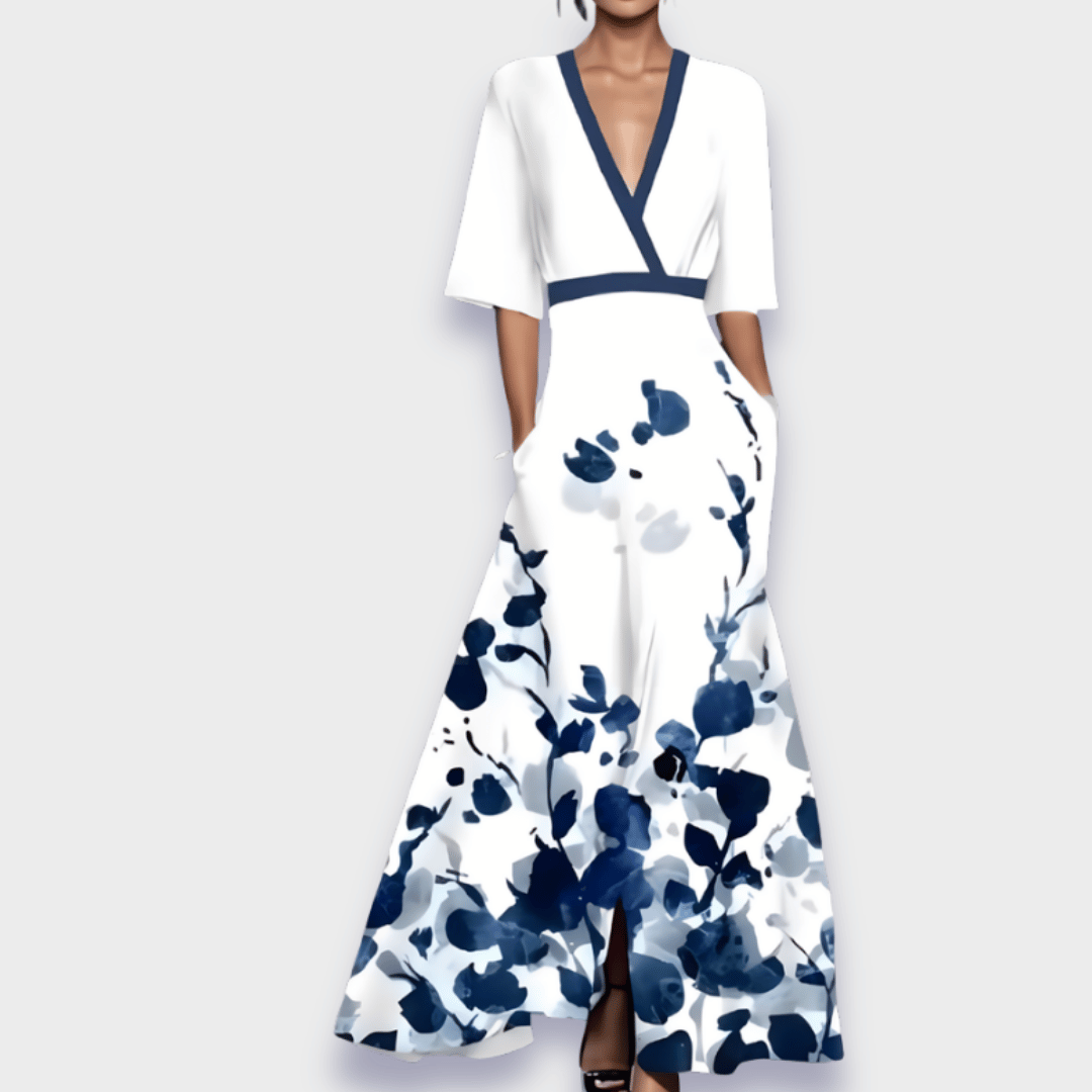 Women's Floral Print Dress with Refined Styling