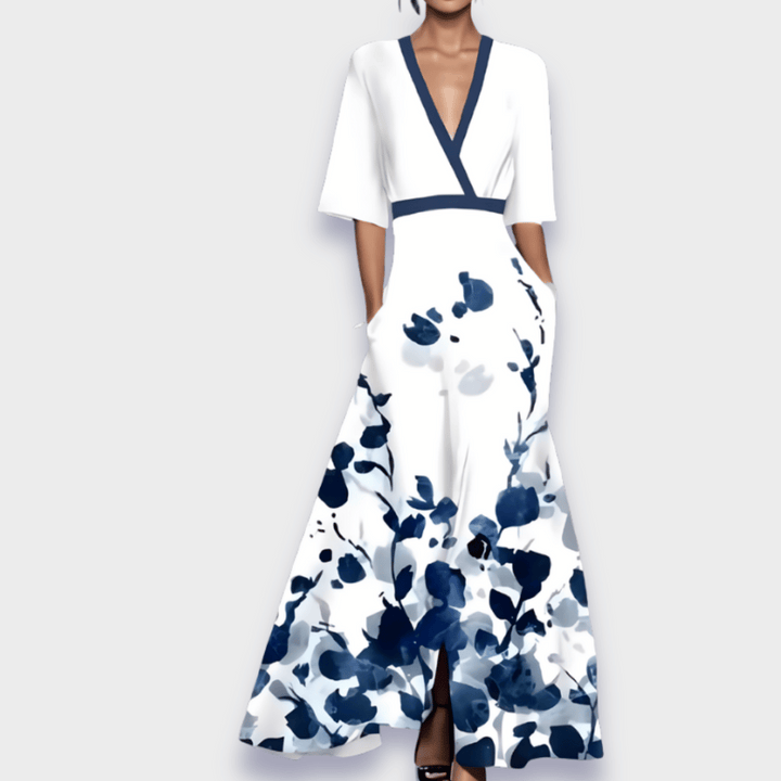 Women's Floral Print Dress with Refined Styling