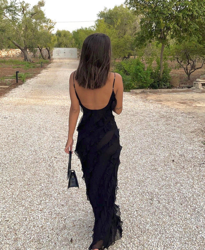 Romantic Maxi Dress with Tiered Ruffles