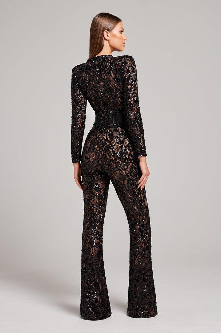 Wide-Leg Midnight Sparkle Jumpsuit for Women