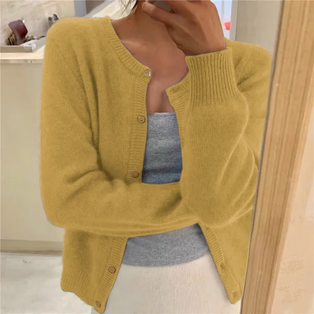 Women's Relaxed Knit Cardigan with Classic Styling