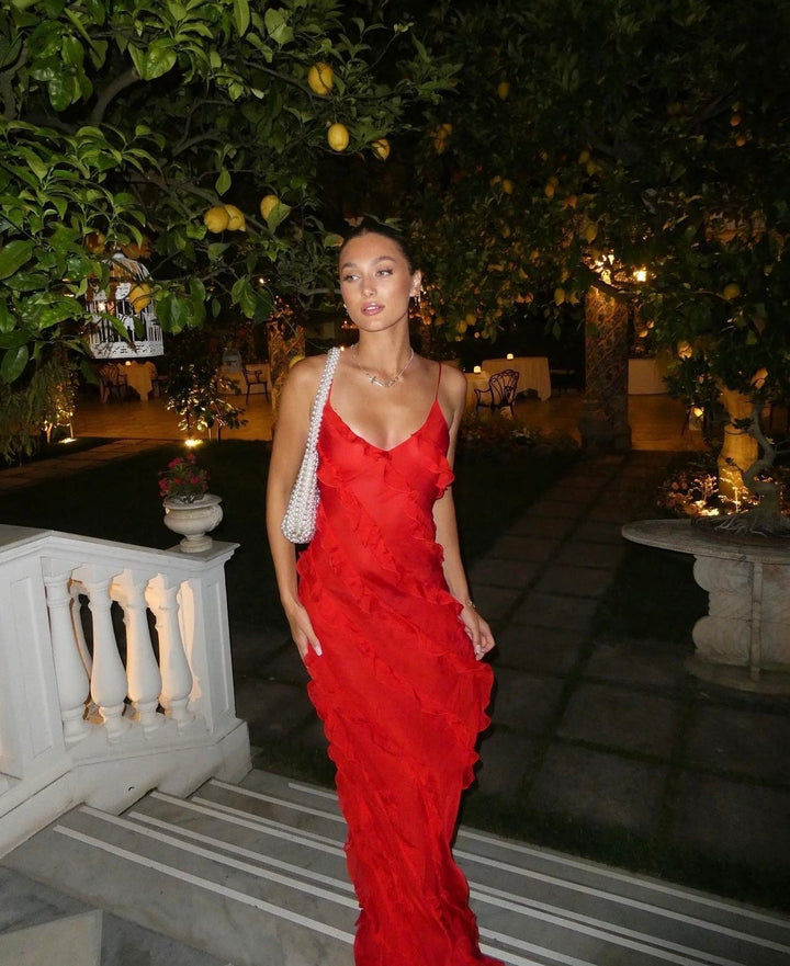 Romantic Maxi Dress with Tiered Ruffles