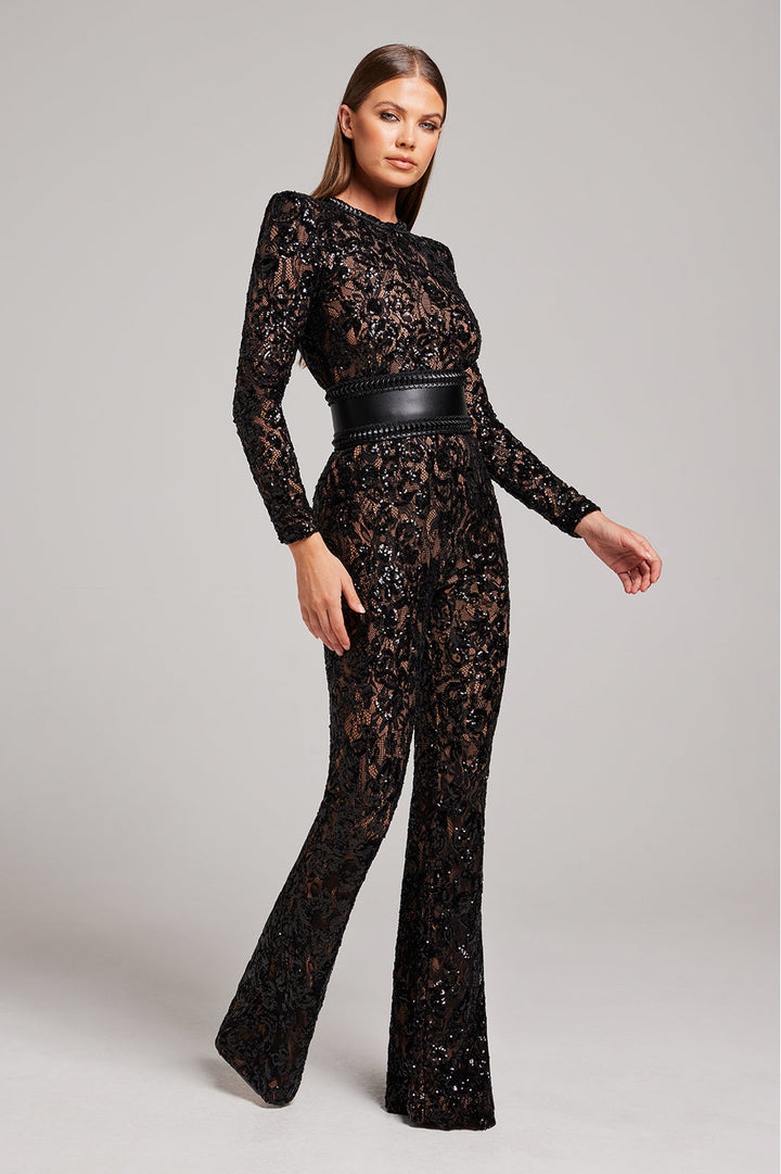 Wide-Leg Midnight Sparkle Jumpsuit for Women