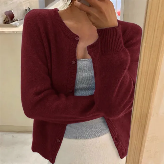 Women's Relaxed Knit Cardigan with Classic Styling