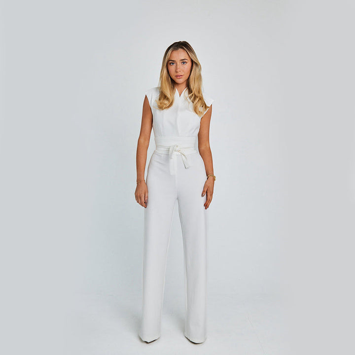 Women's Sleeveless Wide-Leg Formal Party Jumpsuit