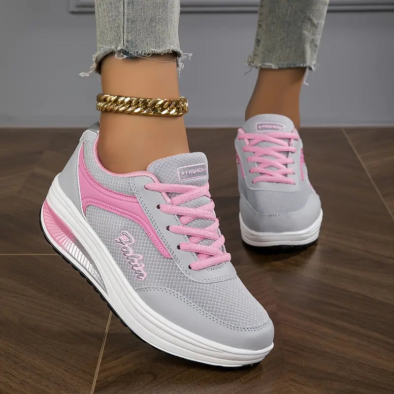 Supportive Walking Shoes with Contoured Ergonomic Footbed