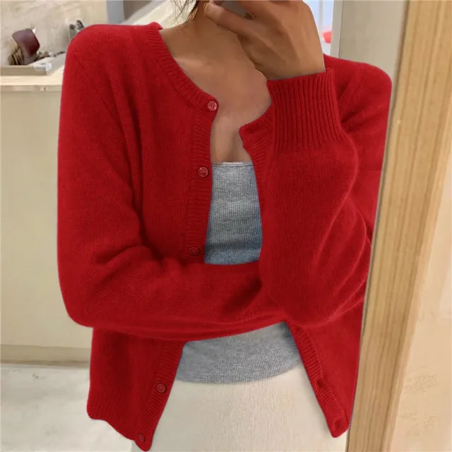 Women's Relaxed Knit Cardigan with Classic Styling