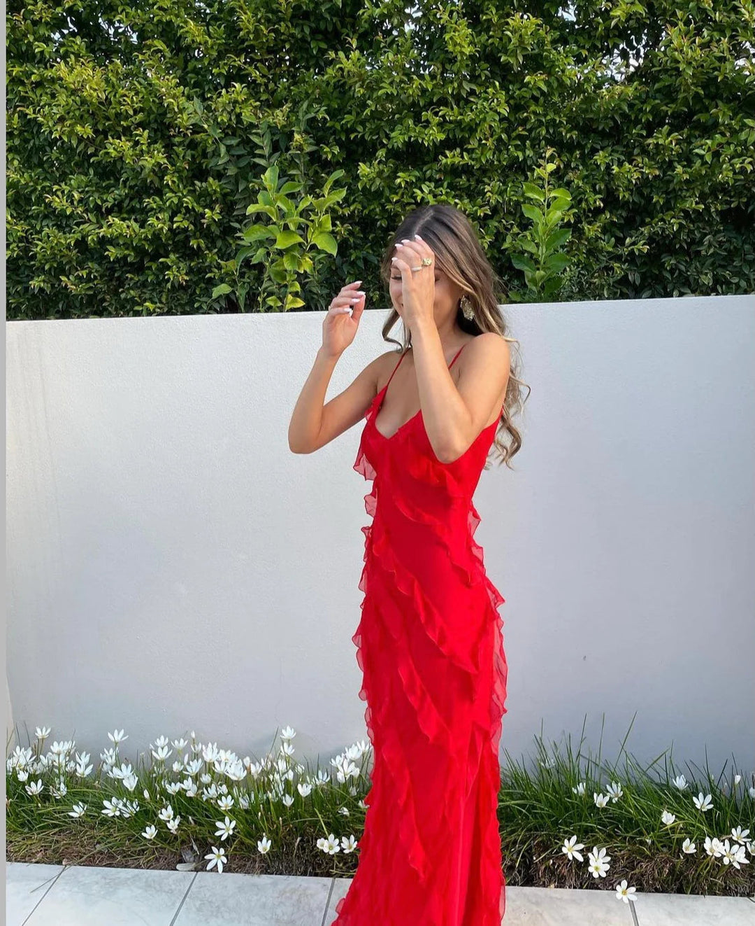 Romantic Maxi Dress with Tiered Ruffles