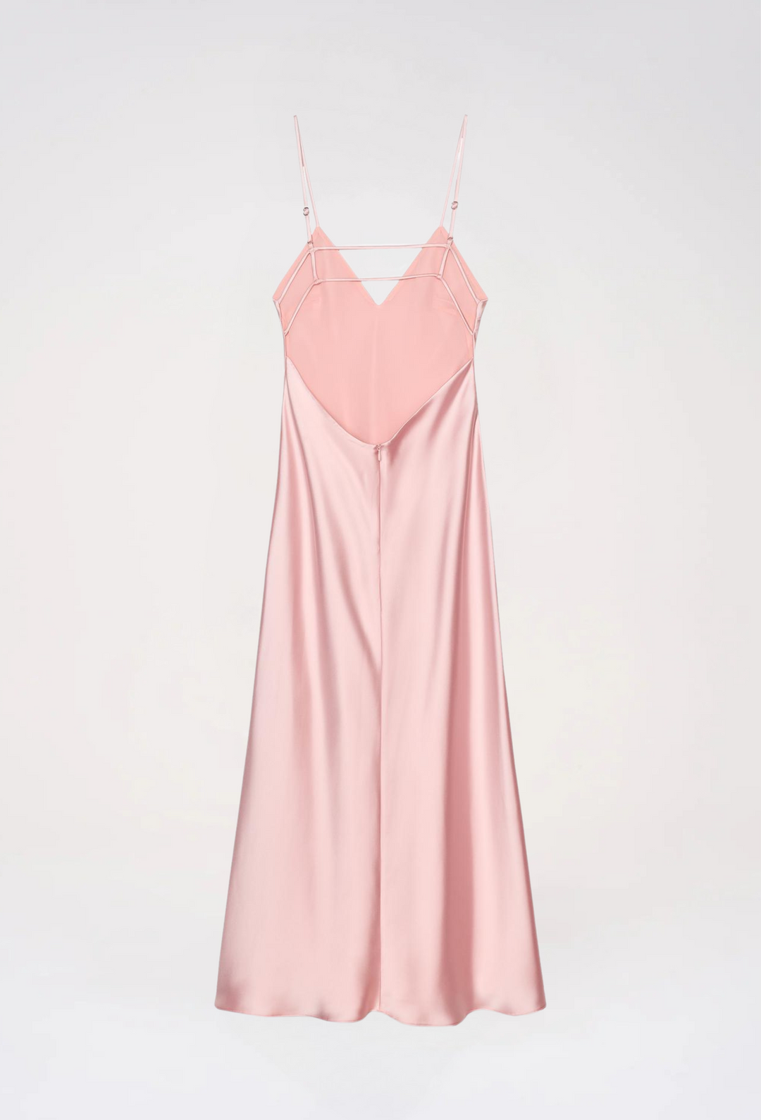 Satin-Look Maxi Dress with Delicate Thin Straps
