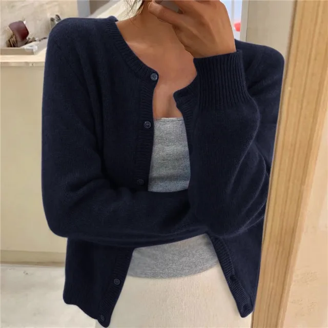 Women's Relaxed Knit Cardigan with Classic Styling
