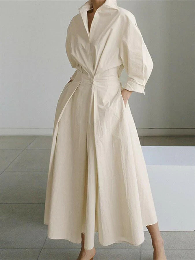 Women's Classic Maxi Dress with Elegant Drape