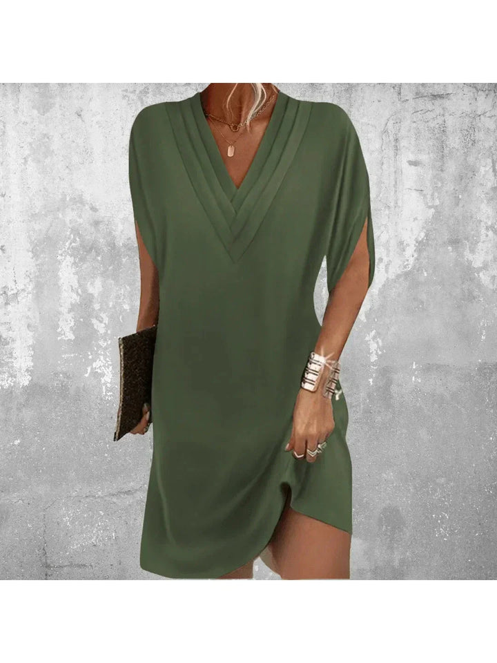 Women's Tummy Control Midi Dress with Smoothing Fit