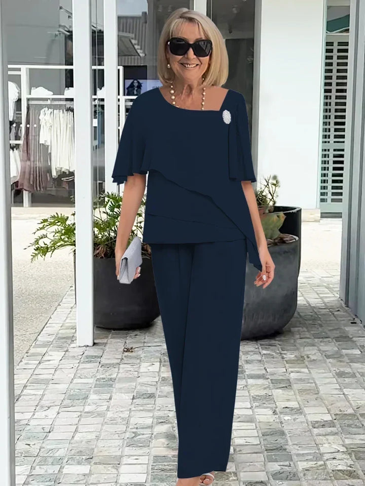Women's Two-Piece Summer Set with an Elegant Feminine Cut