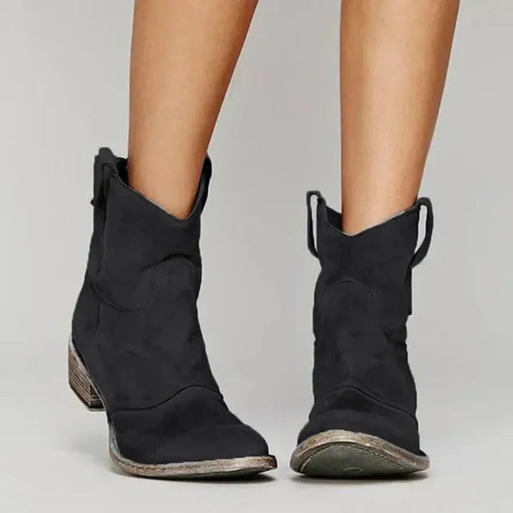 Western Cowgirl-Inspired Ankle Boots