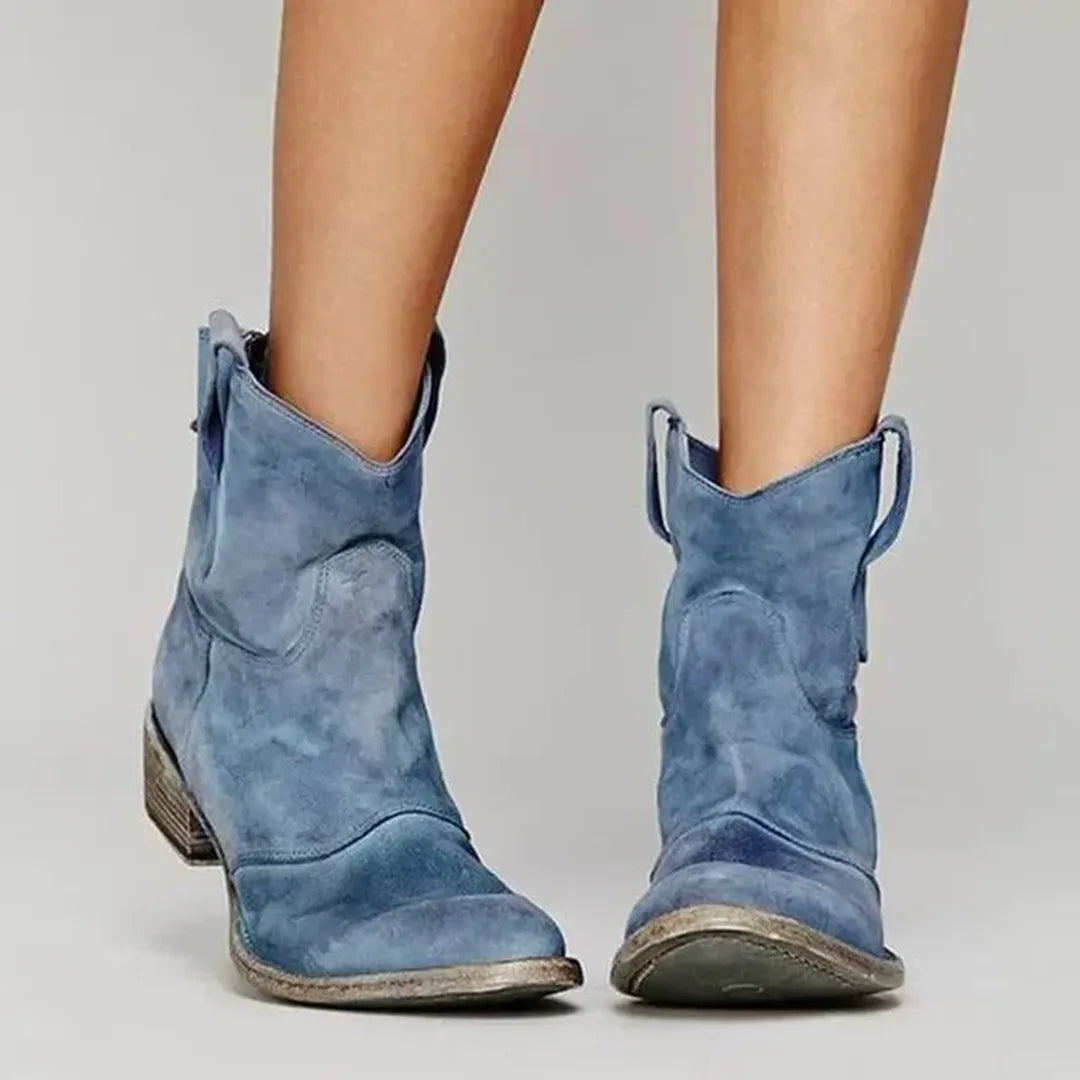 Western Cowgirl-Inspired Ankle Boots