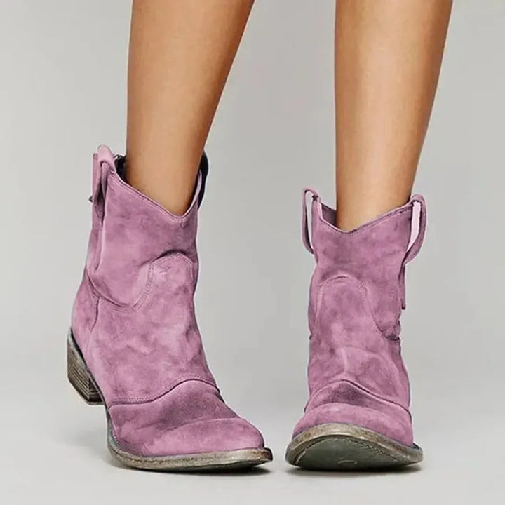 Western Cowgirl-Inspired Ankle Boots