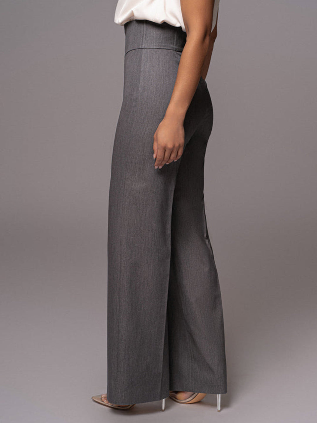 High-Rise Wide-Leg Trousers for Day and Evening Wear