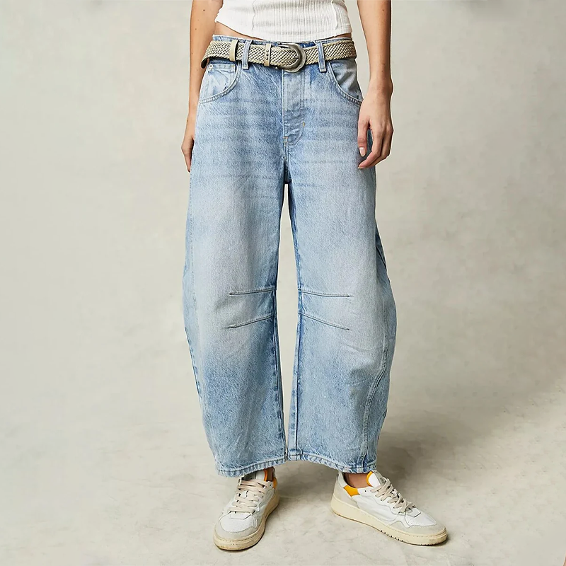 Women's High-Rise Wide-Leg Denim Jeans