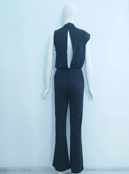 Women's One-Shoulder Jumpsuit with Wide Legs