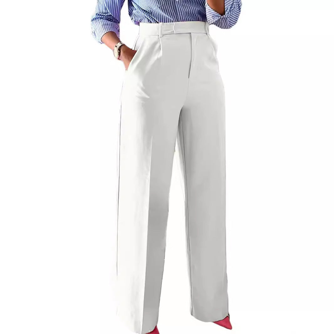 High-Rise Wide-Leg Trousers for Day and Evening Wear