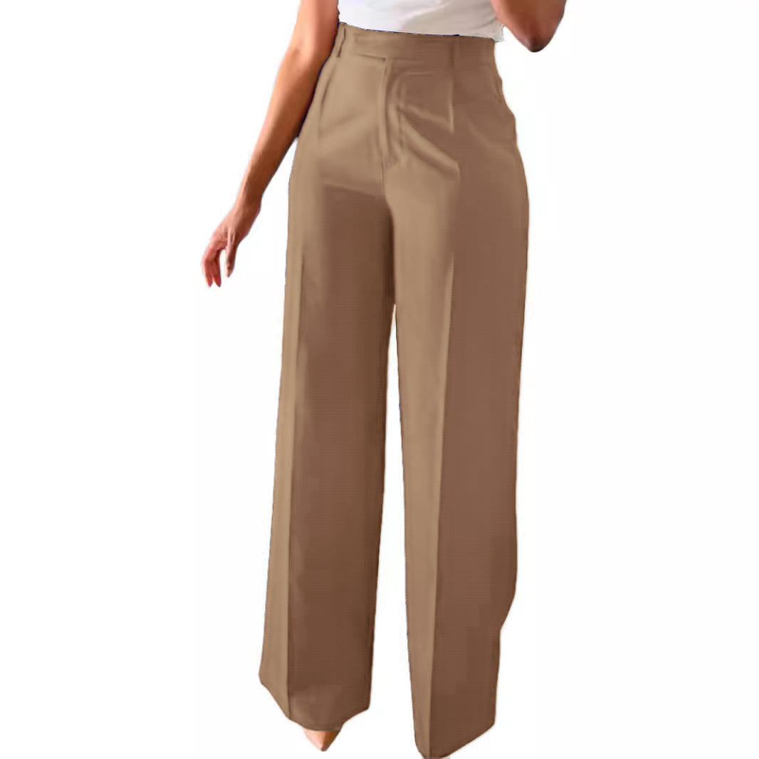 High-Rise Wide-Leg Trousers for Day and Evening Wear