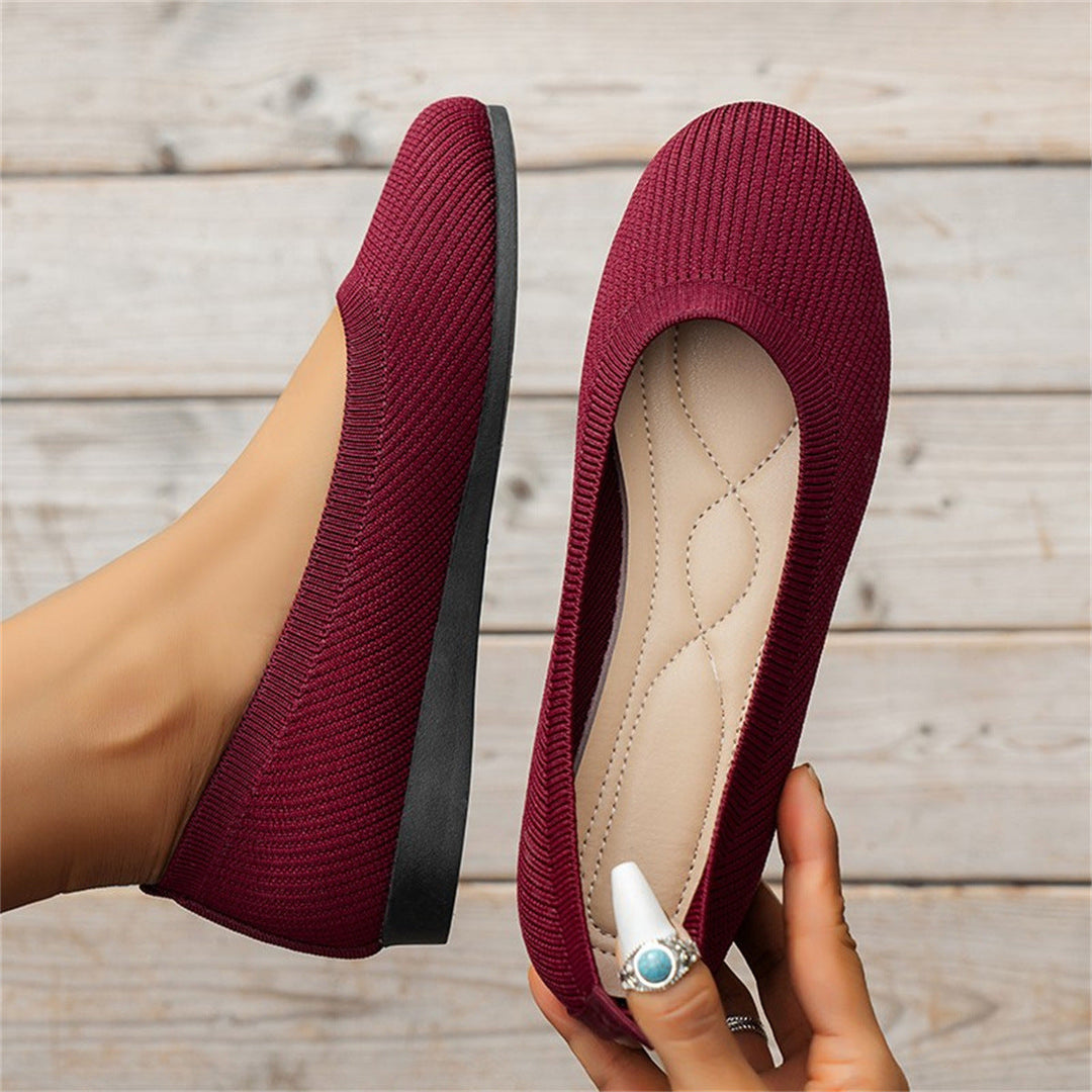 Round-Toe Slip-On Ballet Flats with Arch Support