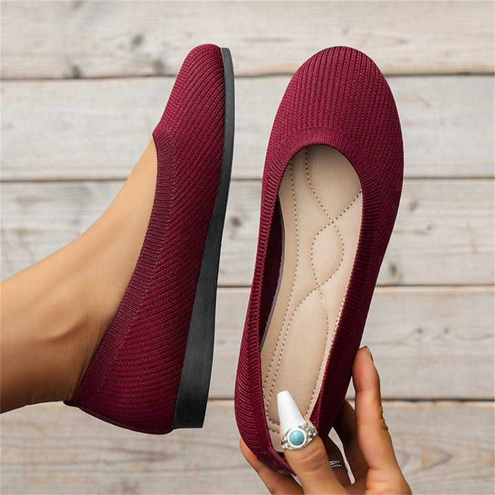 Round-Toe Slip-On Ballet Flats with Arch Support