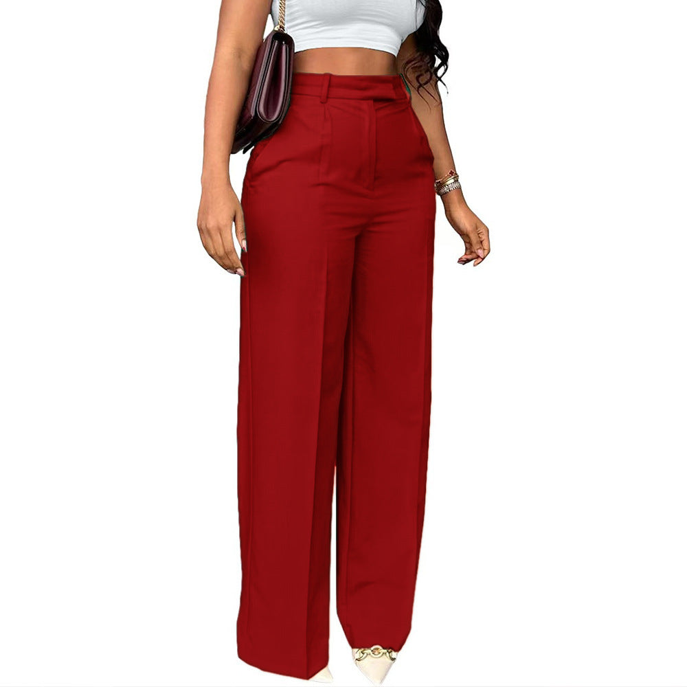 High-Rise Wide-Leg Trousers for Day and Evening Wear