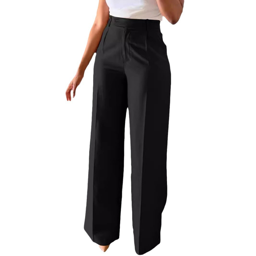 High-Rise Wide-Leg Trousers for Day and Evening Wear